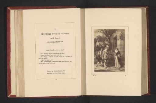Photographic Reproduction of an Engraving after a Painting by Robert Smirke, Depicting a Scene from The Merry Wives of Windsor by William Shakespeare