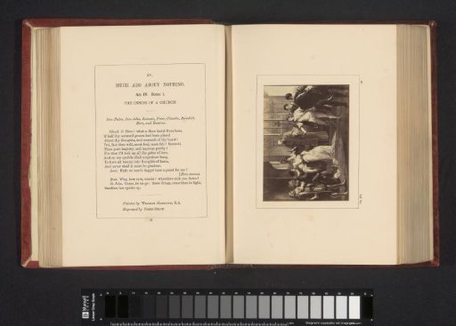 Photographic Reproduction of an Engraving after a Painting by William Hamilton, Depicting a Scene from Much Ado About Nothing by William Shakespeare