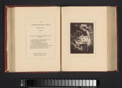Photographic Reproduction of an Engraving after a Painting by Johann Heinrich Füssli, Depicting a Scene from A Midsummer Night's Dream by William Shakespeare