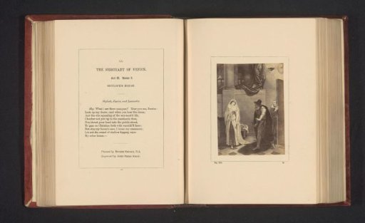 Photographic Reproduction of an Engraving after a Painting by Robert Smirke, Depicting a Scene from The Merchant of Venice by William Shakespeare