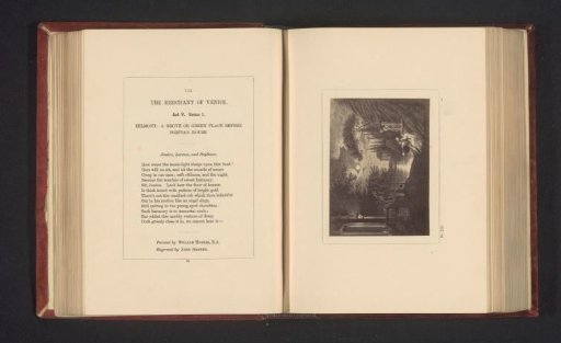 Photographic Reproduction of an Engraving after a Painting by William Hodges, Depicting a Scene from The Merchant of Venice by William Shakespeare