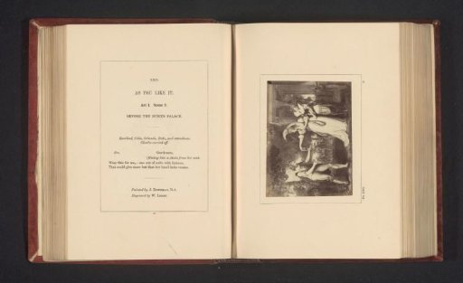 Photographic Reproduction of an Engraving after a Painting by John Downman, Depicting a Scene from As You Like It by William Shakespeare