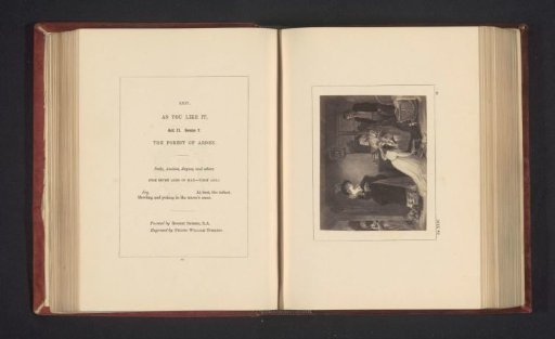Photographic reproduction of an engraving after a painting by Robert Smirke, depicting a scene from As You Like It by William Shakespeare