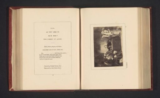 Photographic reproduction of an engraving after a painting by Robert Smirke, depicting a scene from As You Like It by William Shakespeare