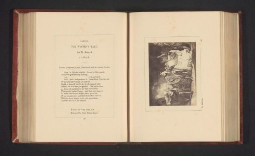 Photographic reproduction of a print after a painting by John Opie, depicting a scene from The Winter's Tale by William Shakespeare
