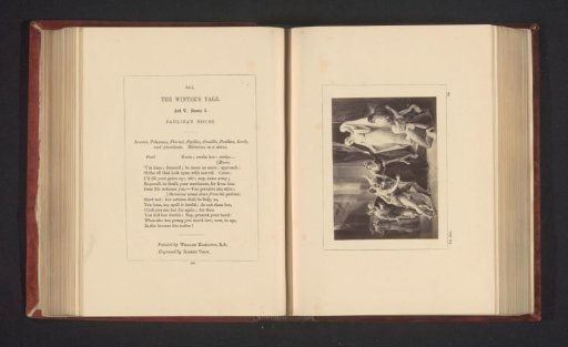 Photographic reproduction of a print after a painting by William Hamilton, depicting a scene from The Winter's Tale by William Shakespeare
