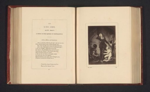 Photographic reproduction of a print after a painting by James Northcote, depicting a scene from King John by William Shakespeare