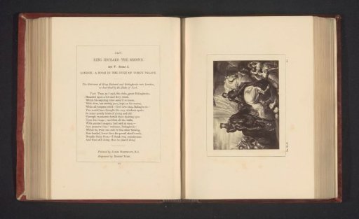 Photographic reproduction of a print after a painting by James Northcote, depicting a scene from Richard II by William Shakespeare