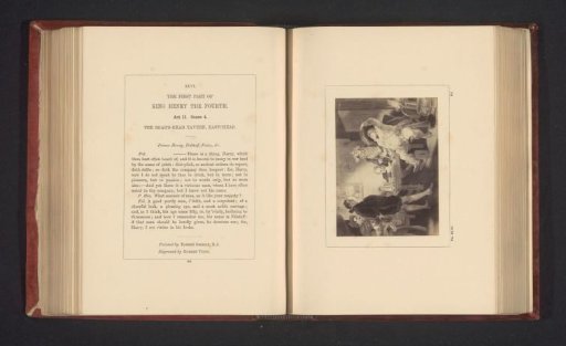 Photographic reproduction of a print after a painting by Robert Smirke, depicting a scene from Henry IV by William Shakespeare
