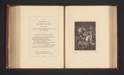 Photographic reproduction of a print after a painting by James Northcote, depicting a scene from Henry VI, Part 3 by William Shakespeare