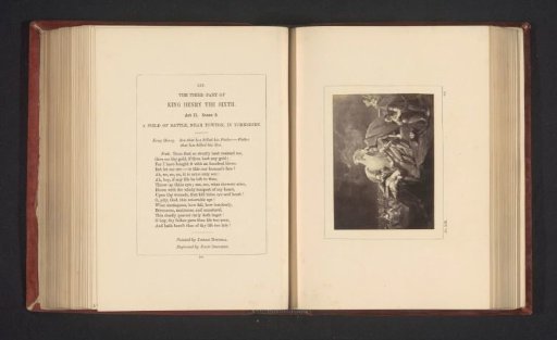 Photographic reproduction of a print after a painting by Josiah Boydell, depicting a scene from Henry VI, Part 3 by William Shakespeare