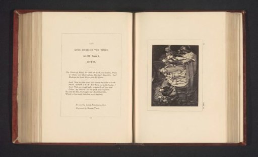 Photographic Reproduction of an Engraving after a Painting by James Northcote, Representing a Scene from Richard III by William Shakespeare