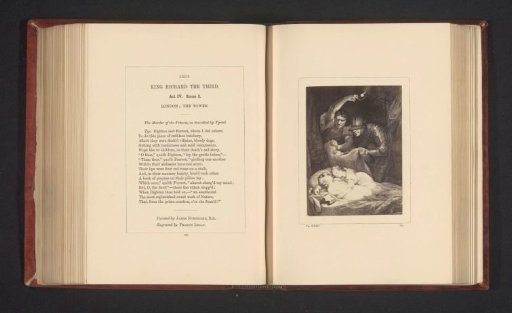Photographic Reproduction of an Engraving after a Painting by James Northcote, Representing a Scene from Richard III by William Shakespeare