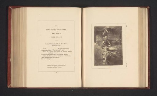 Photographic Reproduction of an Engraving after a Painting by Thomas Stothard, Representing a Scene from Henry VIII by William Shakespeare