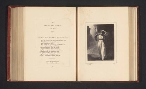 Photographic Reproduction of an Engraving after a Painting by George Romney, Representing a Scene from Troilus and Cressida by William Shakespeare