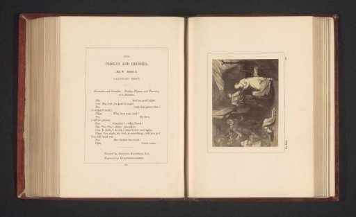 Photographic Reproduction of an Engraving after a Painting by Angelica Kauffmann, Representing a Scene from Troilus and Cressida by William Shakespeare