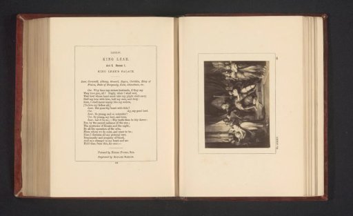 Photographic reproduction of a print after a painting by Johann Heinrich Füssli, depicting a scene from King Lear by William Shakespeare