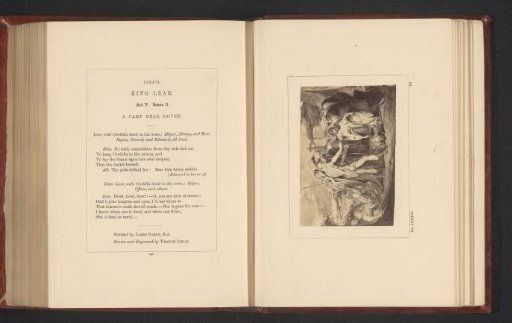 Photographic reproduction of a print after a painting by James Barry, depicting a scene from King Lear by William Shakespeare