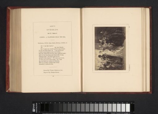 Photographic reproduction of a print after a painting by Thomas Stothard, depicting a scene from Othello by William Shakespeare