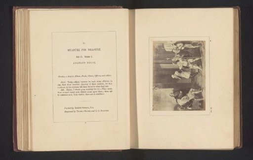 Photographic reproduction of a print after a painting by Robert Smirke, depicting a scene from The Taming of the Shrew by William Shakespeare