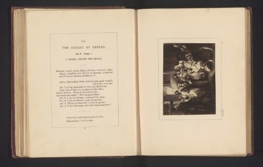 Photographic reproduction of a print after a painting by John Francis Rigaud, depicting a scene from A Comedy of Errors by William Shakespeare