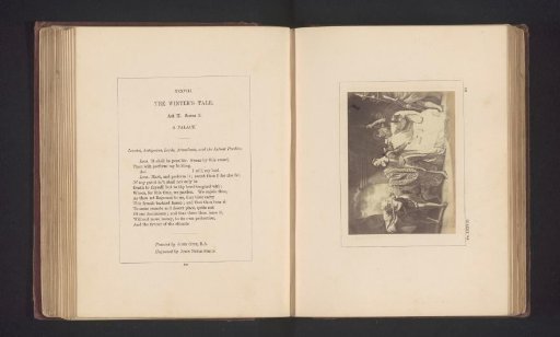 Photographic reproduction of a print after a painting by John Opie, depicting a scene from The Winter's Tale by William Shakespeare