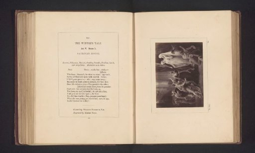 Photographic reproduction of a print after a painting by William Hamilton, depicting a scene from The Winter's Tale by William Shakespeare