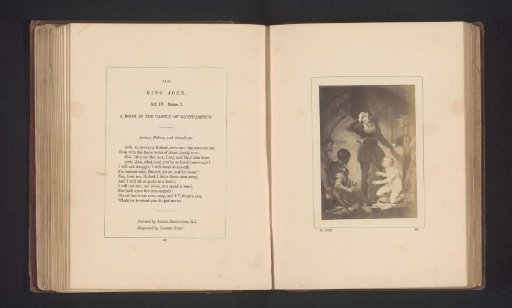 Photographic reproduction of a print after a painting by James Northcote, depicting a scene from King John by William Shakespeare