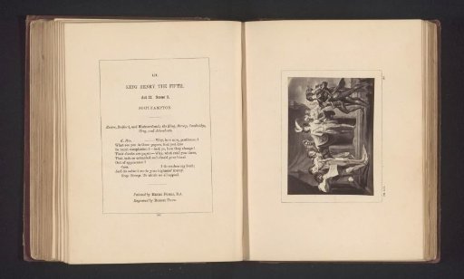Photographic reproduction of a print after a painting by Johann Heinrich Füssli, depicting a scene from Henry V by William Shakespeare