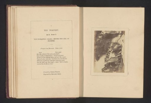 Photographic reproduction of a print after a painting by George Romney, depicting a scene from The Tempest by William Shakespeare