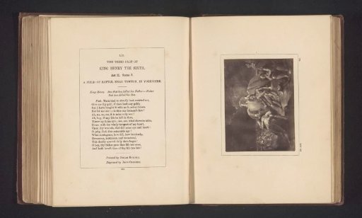 Photographic reproduction of a print after a painting by Josiah Boydell, depicting a scene from Henry VI, Part 3 by William Shakespeare
