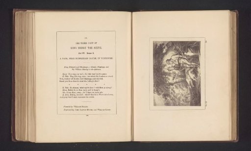 Photographic reproduction of a print after a painting by William Miller, depicting a scene from Henry VI, Part 3 by William Shakespeare