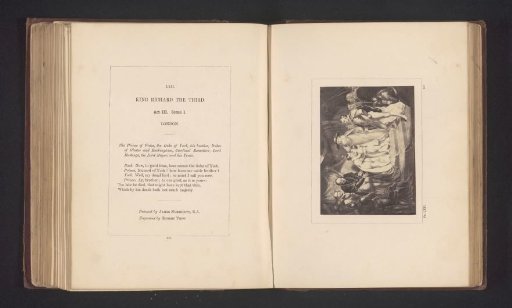 Photographic reproduction of a print after a painting by James Northcote, depicting a scene from Richard III by William Shakespeare