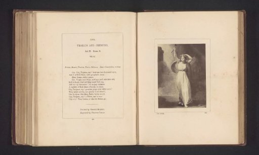 Photographic reproduction of a print after a painting by George Romney, depicting a scene from Troilus and Cressida by William Shakespeare
