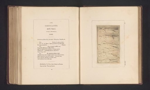 Photographic reproduction of a print after a relief by Anne Seymour Damer, depicting a scene from Coriolanus by William Shakespeare