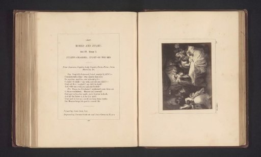 Photographic reproduction of a print after a painting by John Opie, representing a scene from Romeo and Juliet by William Shakespeare