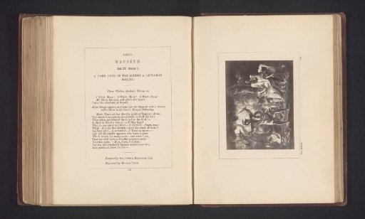 Photographic reproduction of a print after a painting by Joshua Reynolds, representing a scene from Macbeth by William Shakespeare