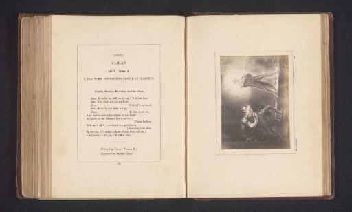 Photographic reproduction of a print after a painting by Johann Heinrich Füssli, representing a scene from Hamlet by William Shakespeare