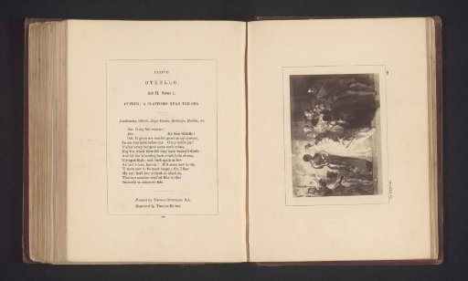 Photographic reproduction of a print after a painting by Thomas Stothard, representing a scene from Othello by William Shakespeare