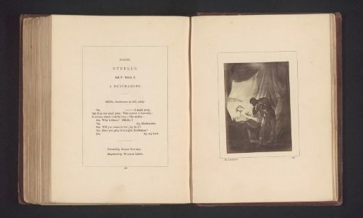 Photographic reproduction of a print after a painting by Josiah Boydell, representing a scene from Othello by William Shakespeare