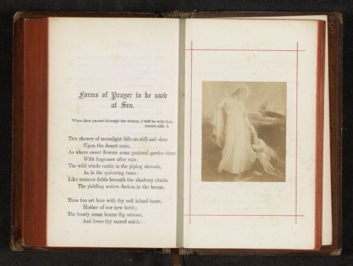 Photographic reproduction of a print depicting Christ saving Peter from drowning