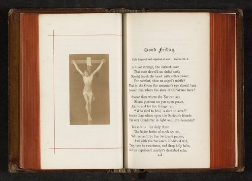 Photographic reproduction of a print depicting the Crucifixion of Christ