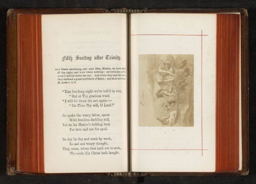 Photographic reproduction of a print depicting the Miraculous Draught of Fishes