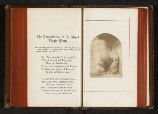 Photographic reproduction of a print depicting the Annunciation