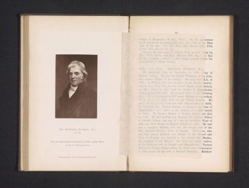 Photographic reproduction of a portrait of Richard Hudson