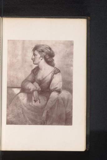 Photographic reproduction of a drawing, representing a portrait of Georgiana Shipley
