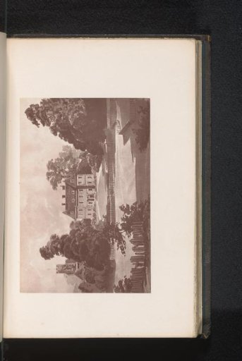 Photographic reproduction of a painting, depicting a view of the rectory at Alton