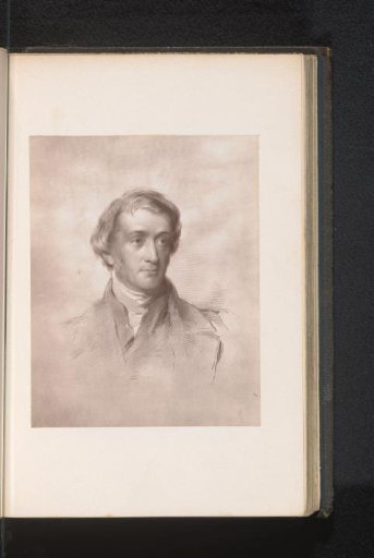 Photographic reproduction of a drawing, depicting a portrait of Julius Charles Hare