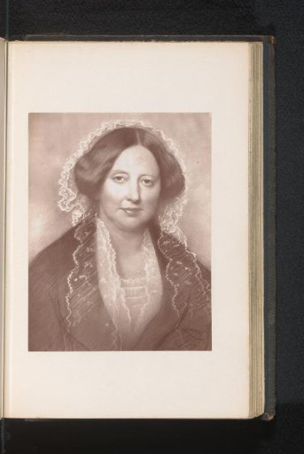 Photographic reproduction of a drawing depicting a portrait of Maria Hare