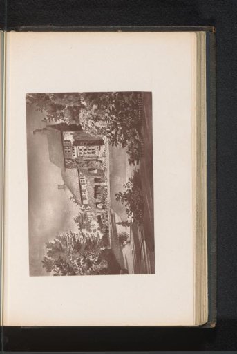 Photographic reproduction of a drawing depicting a view of the front of Holmhurst House